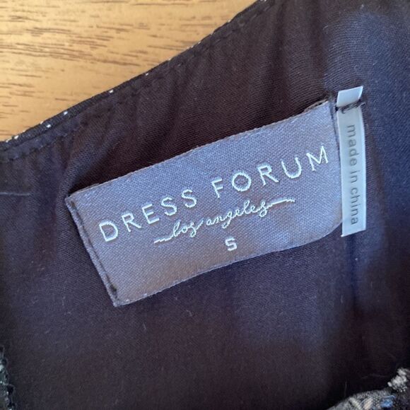 Urban Outfitters Dress Forum Black Mini Daisy Print Ditsy Dress Size Small - Picture 6 of 10